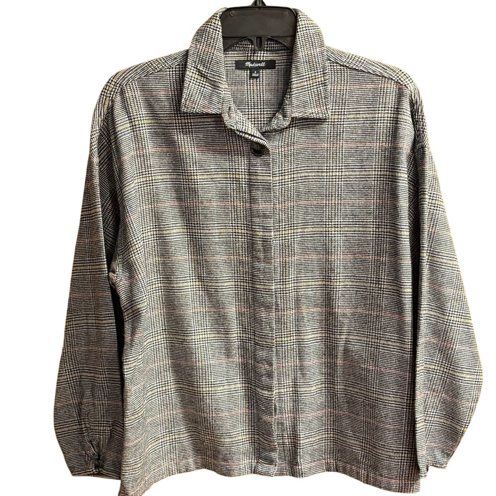 Madewell Shirt Womens Size Small Multi Color Plaid Long Sleeve Buttons Collar